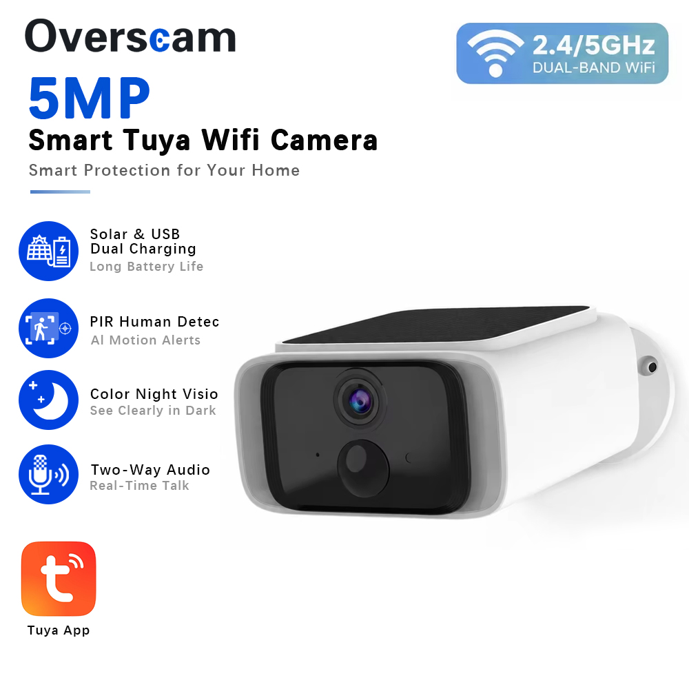 Home Security Tips - Tuya 5MP Solar Security Camera Wireless