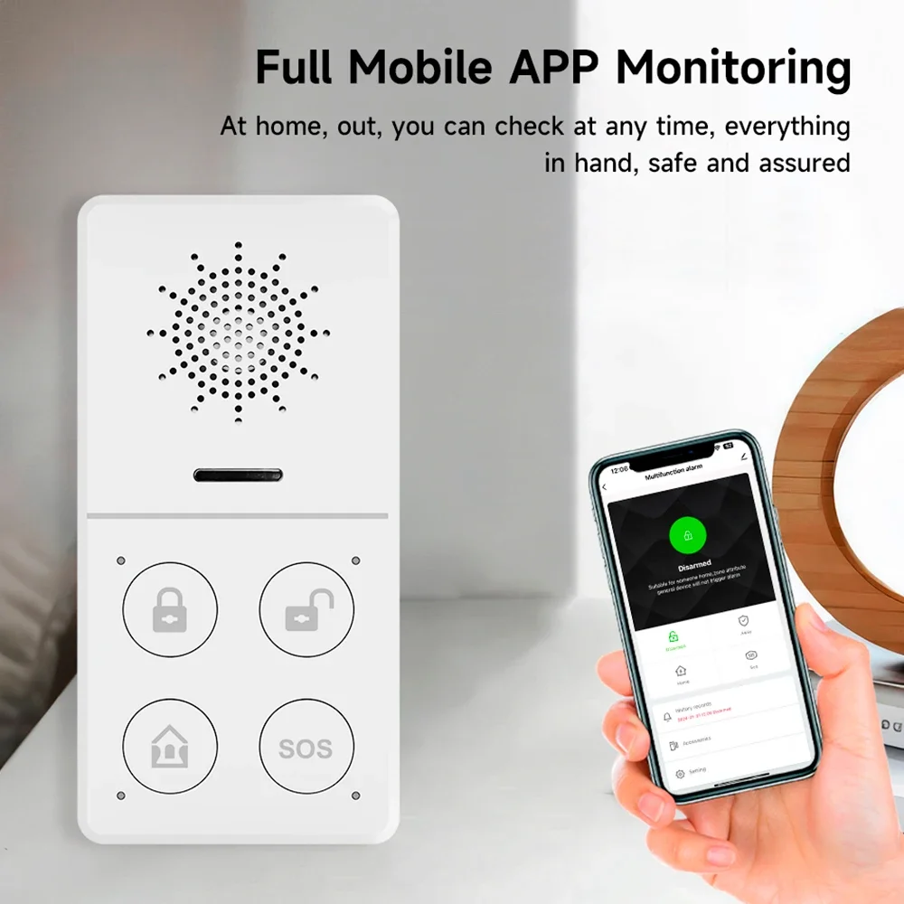 Tuya Wifi Smart Alarm System 4 - đánh giá và giá Sim Gsm Alarm