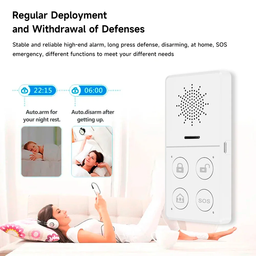 Tuya Wifi Smart Alarm System 4 - đánh giá và giá Sim Gsm Alarm