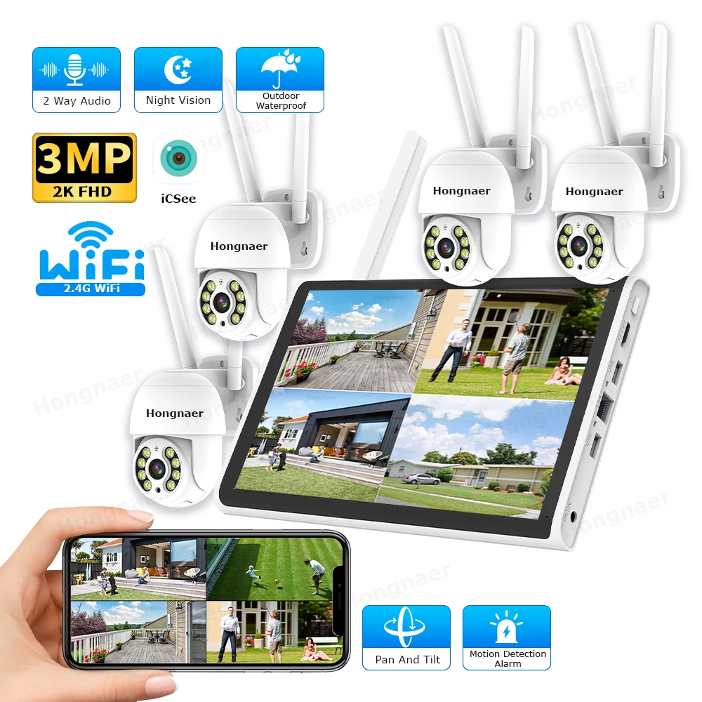 2026 Hongnaer 3MP 4 Channel Wi - đánh giá và giá Home Security And Cameras