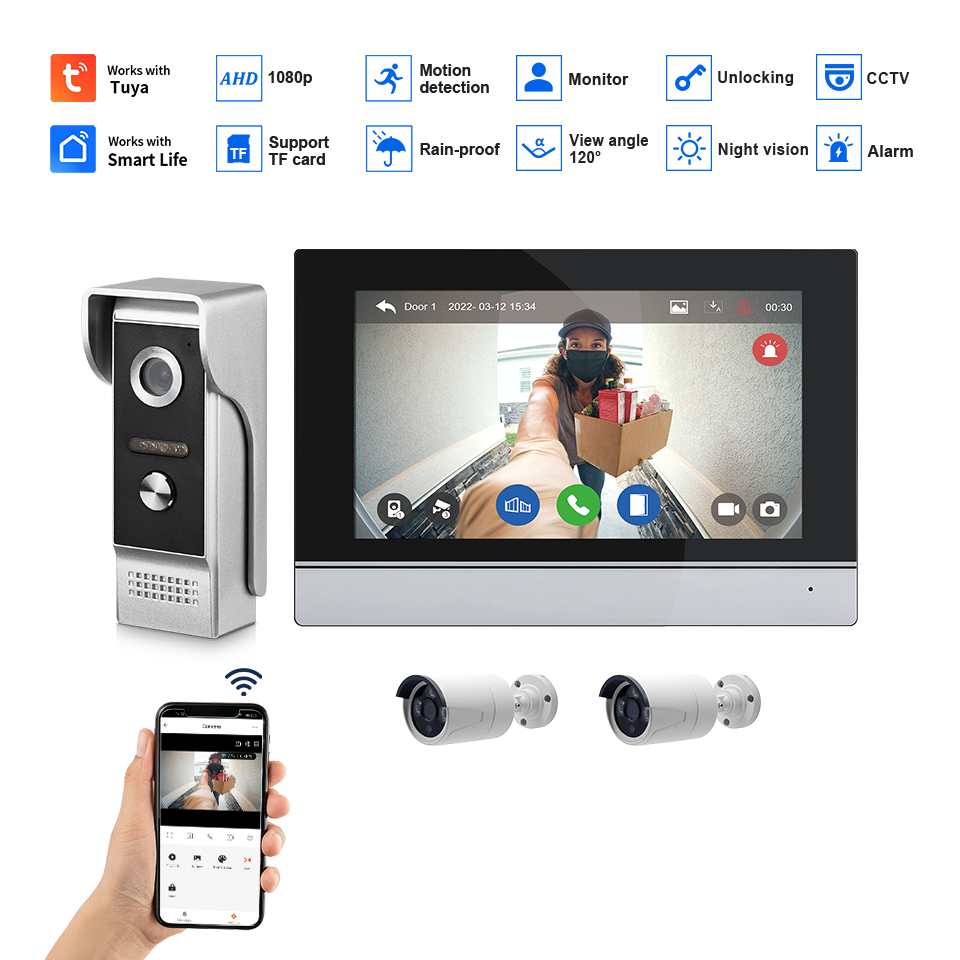 7Inch IPS Screen 2MP  Tuya Rem - đánh giá và giá Home Security Tips