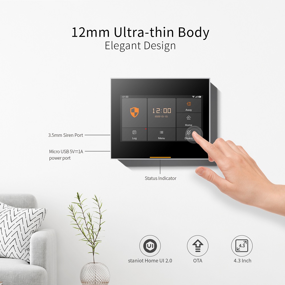 Staniot 433MHz Wifi Không Dây  - đánh giá và giá Sim Gsm Alarm