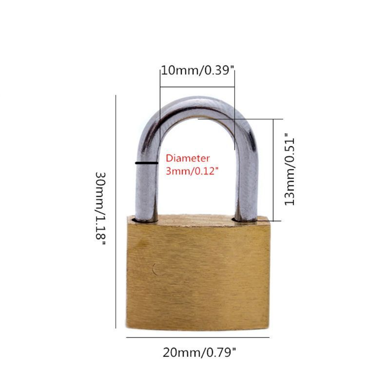 Brass Padlock with Keys, Small - đánh giá và giá Home Security Essential
