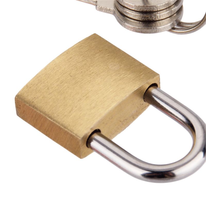 Brass Padlock with Keys, Small - đánh giá và giá Home Security Essential